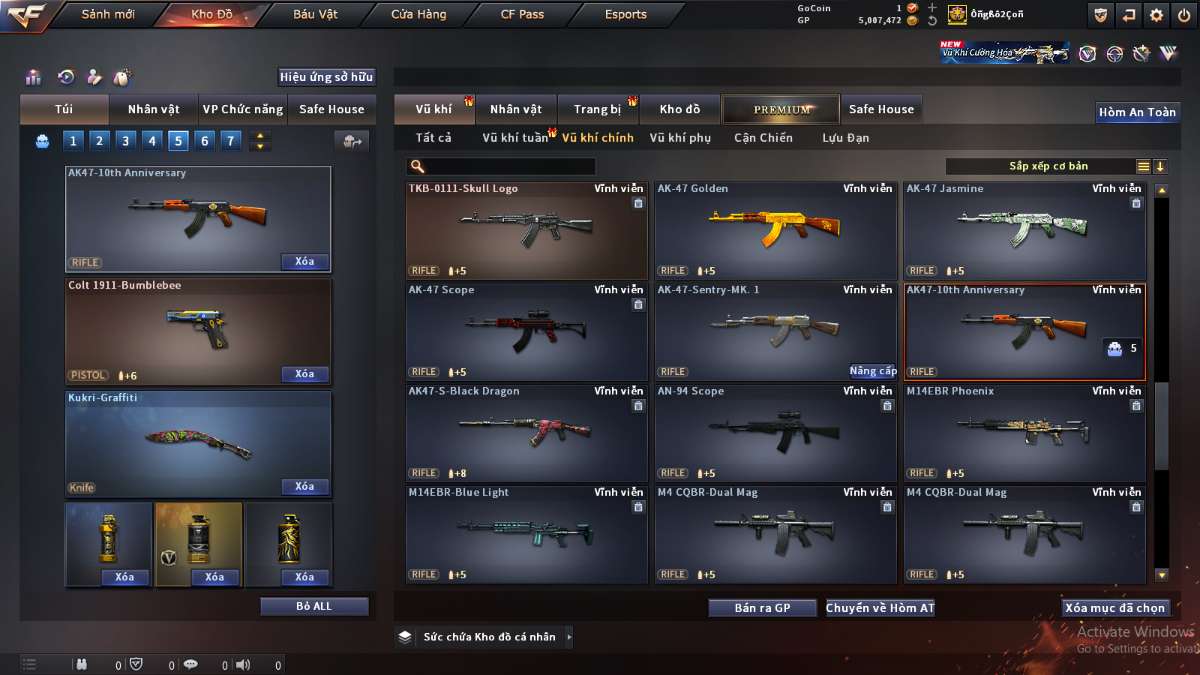 shop acc cf uy tin gia re